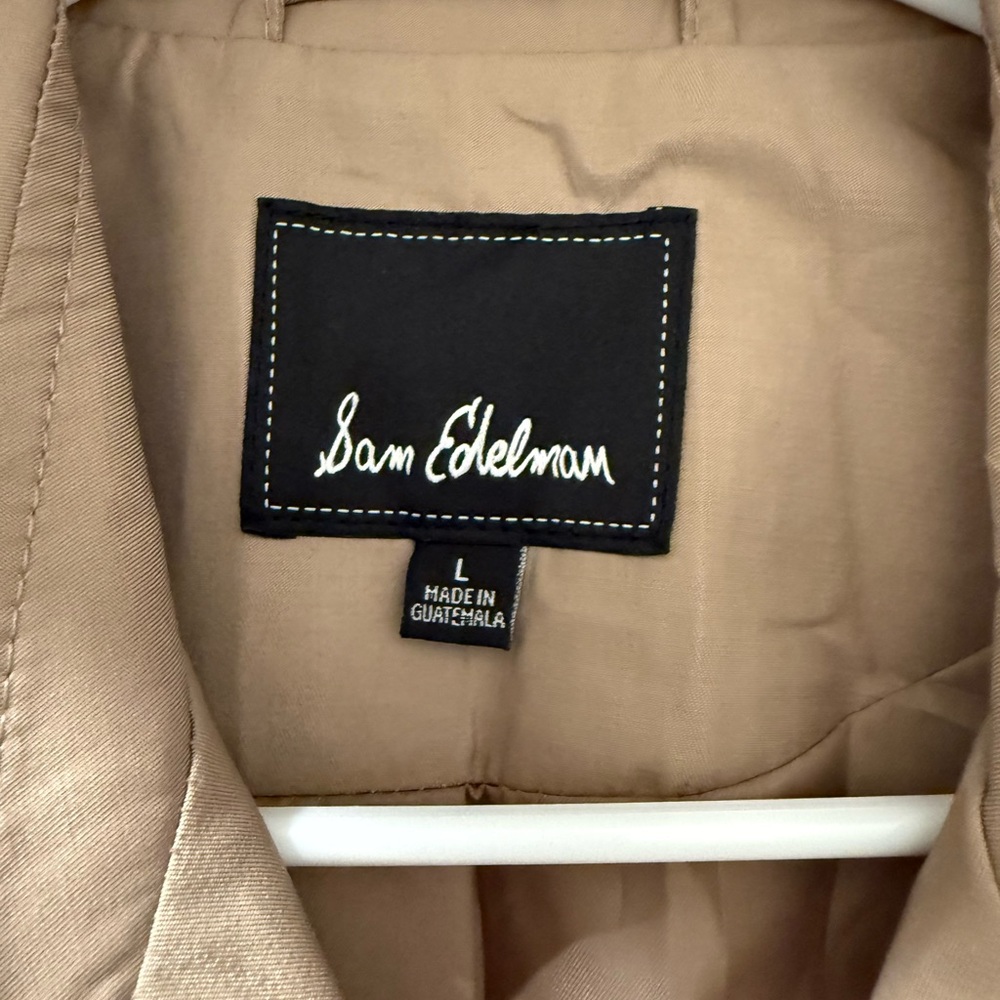 Sam Edelman Tan Double-Breasted Trench Coat - Picture 6 of 7
